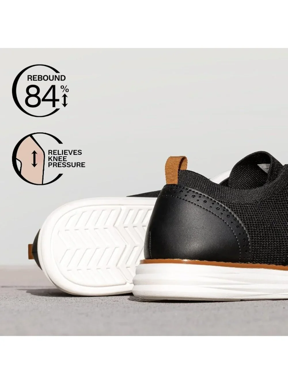 Men's Black White Knit Mesh Dress Sneakers Lace Up Casual Walking Oxford Shoes